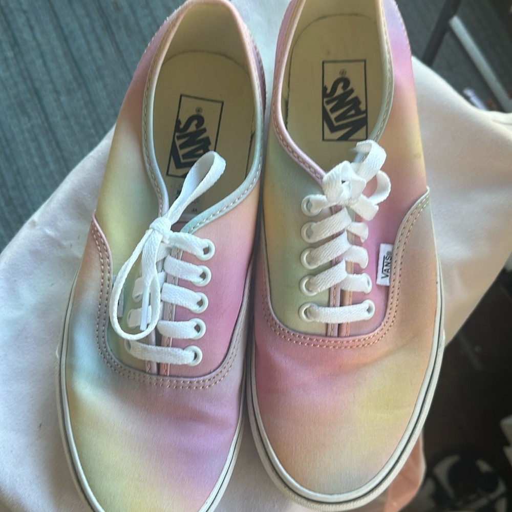 Rainbow rare vans woman size 9.5